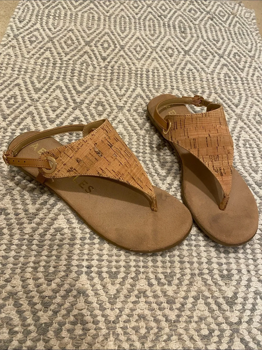 Aerosoles 8 Conclusion Tan Cork Sandals